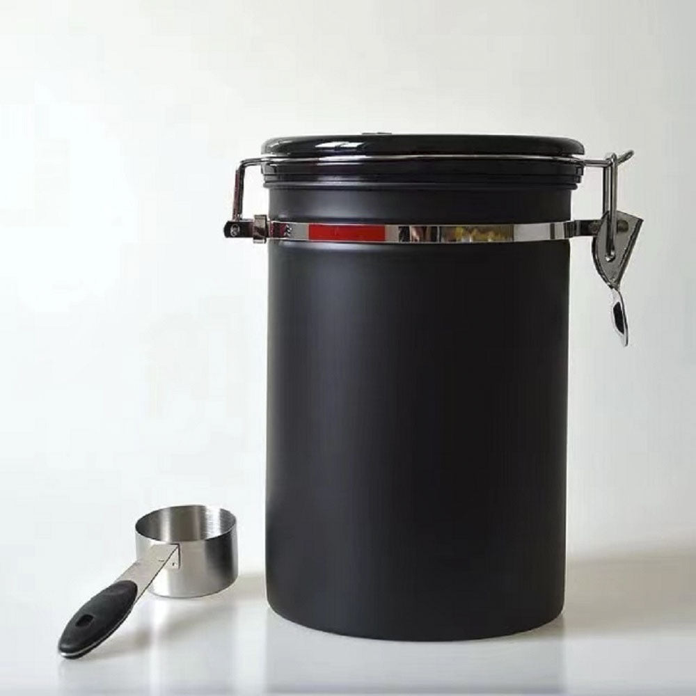 Black Airtight Coffee Storage Container