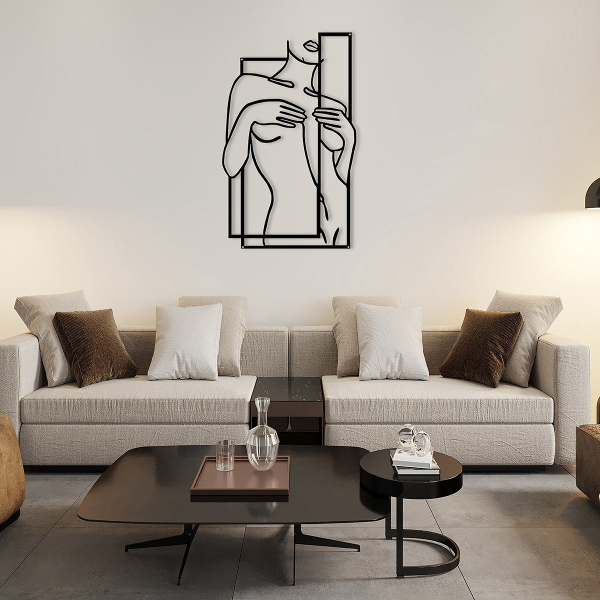Aesthetic Female Body Line Silhouette Wall Art