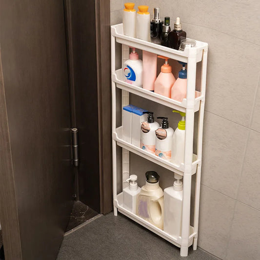 Behind The Door Storage Cabinet Bathroom and Kitchen Storage Rack Multi-layer Narrow Cabinet Space Saving Trolley Storage Rack