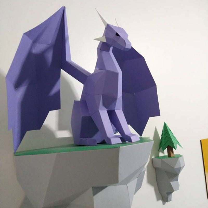 Unique Fantasy Dragon Paper Model Home Decoration